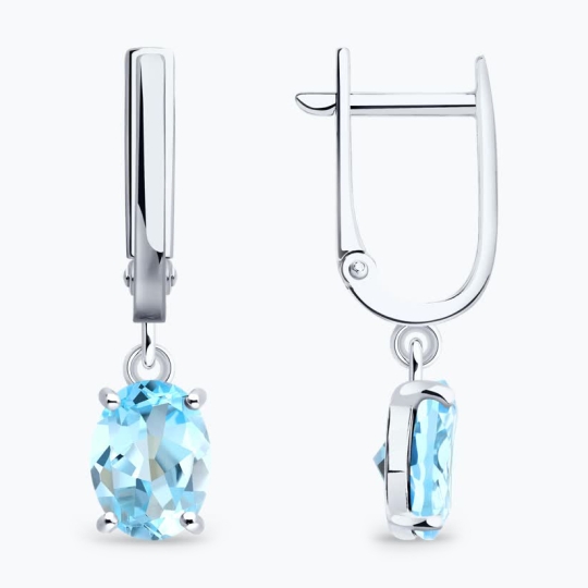 Подвеска из серебра с топазом