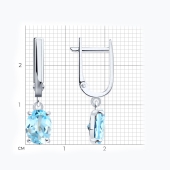 Серьги из серебра с топазами