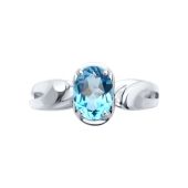 Кольцо из серебра с топазом Swiss