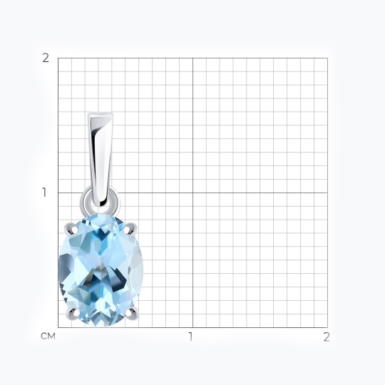 Подвеска из серебра с топазом