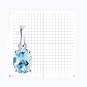 Подвеска из серебра с топазом