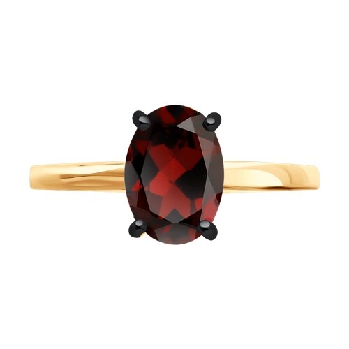 Серьги из серебра с позолотой и гранатами