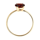 Кольцо из серебра с позолотой и гранатом