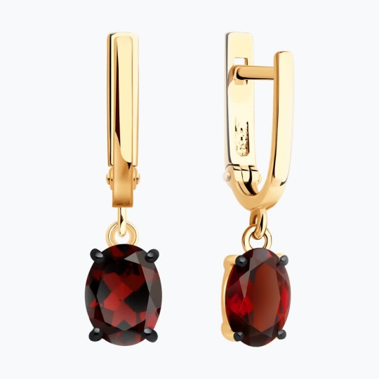 Серьги из серебра с фианитами