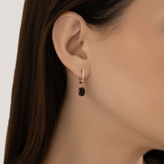 Серьги из серебра с фианитами