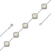 Браслет из серебра с перламутром