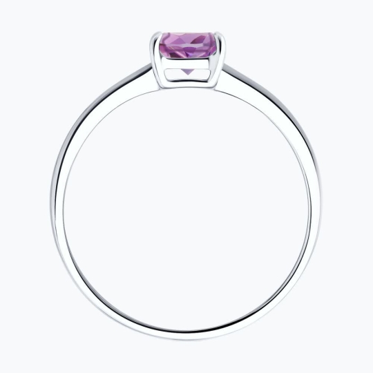 Кольцо-печатка из серебра с ониксом и фианитом