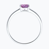 Кольцо из серебра с аметистом