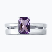 Кольцо из серебра с аметистом