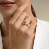 Кольцо из серебра с аметистом