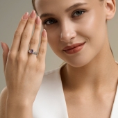 Кольцо из серебра с аметистом