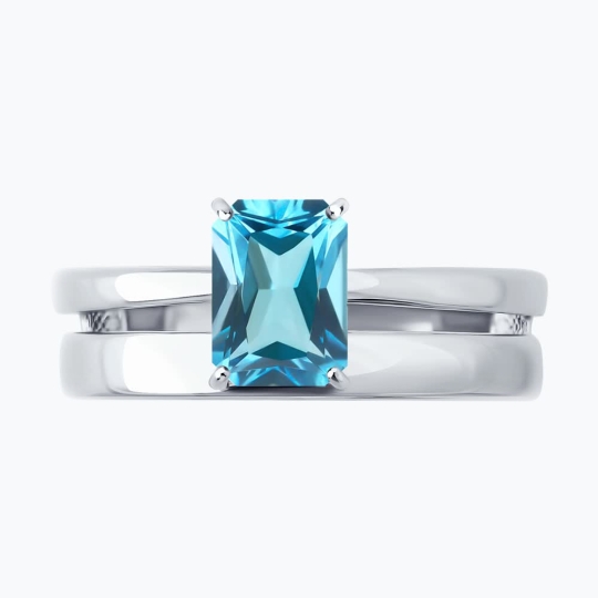 Кольцо из серебра с жемчугом и фианитами