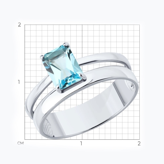 Кольцо из серебра с топазом