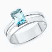 Кольцо из серебра с топазом