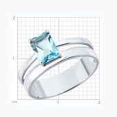 Кольцо из серебра с топазом