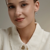 Серьги-трансформеры из серебра с топазами