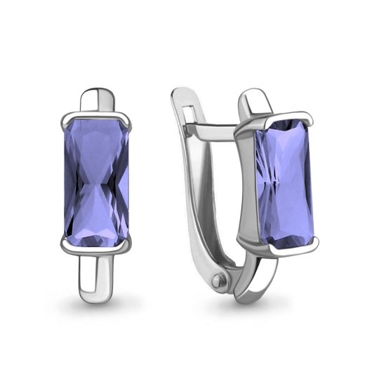 Серьги из серебра с рубиновыми корундами