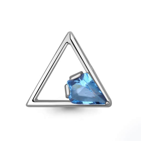 Серьги из серебра с ювелирными кристаллами