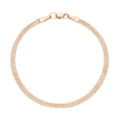 Браслет из золота трехрядный плетения 