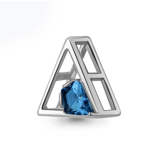 Серьги из серебра с ювелирными кристаллами