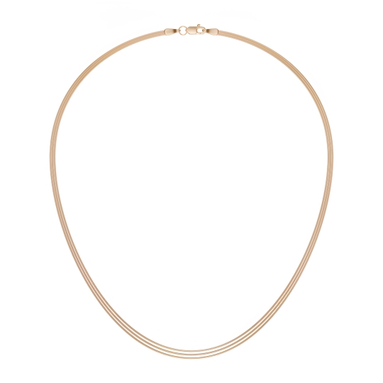 Колье на леске с золотыми вставками и фианитом