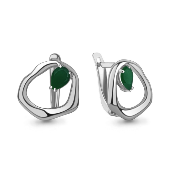 Кольцо из серебра с агатом