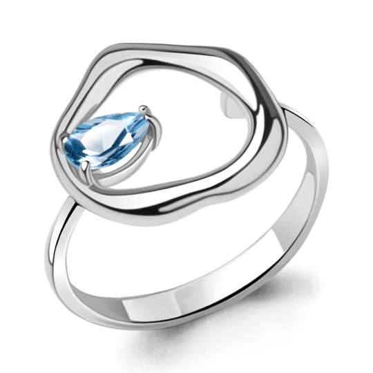 Кольцо из серебра с цитрином