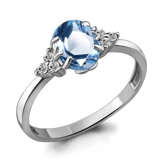 Кольцо из серебра с аметистом