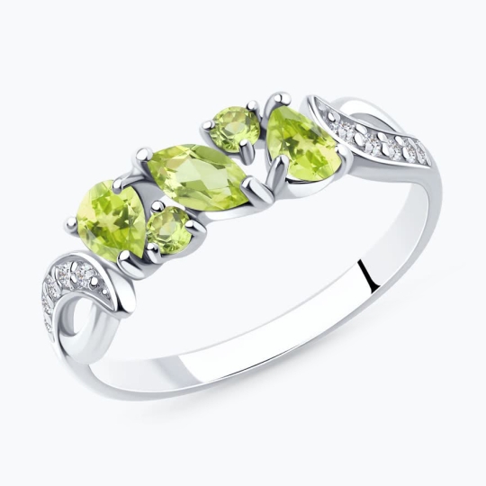 Кольцо из серебра с топазом