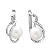 Серьги из серебра с жемчугом
