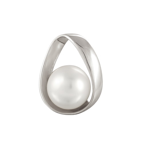 Подвеска из серебра с агатом и фианитами