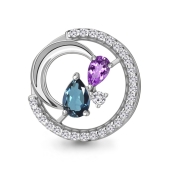 Подвеска из серебра с миксом камней 