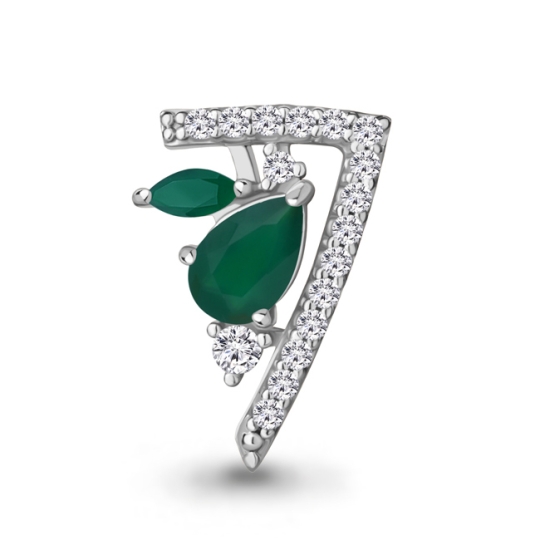 Кольцо из серебра с агатами и фианитами