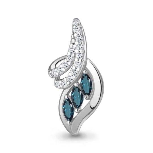Кольцо из серебра с топазами London и фианитами