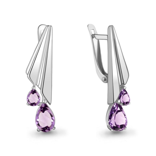 Серьги из серебра с жемчугом