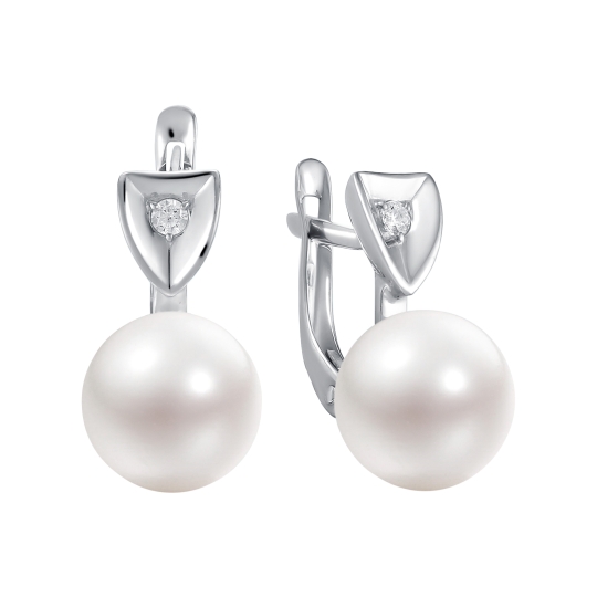 Серьги из серебра с янтарем