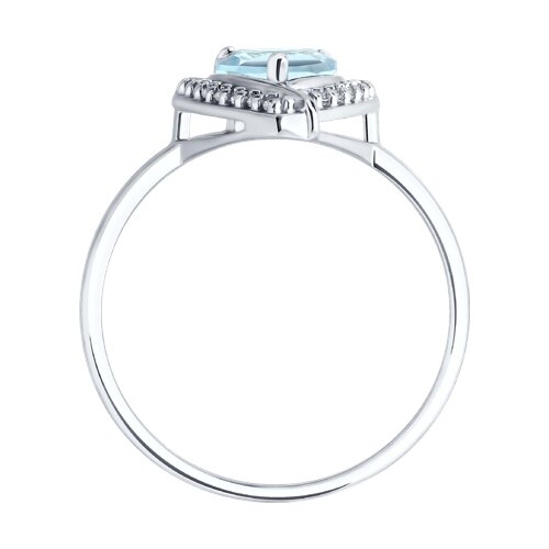 Серьги из серебра с топазами и фианитами