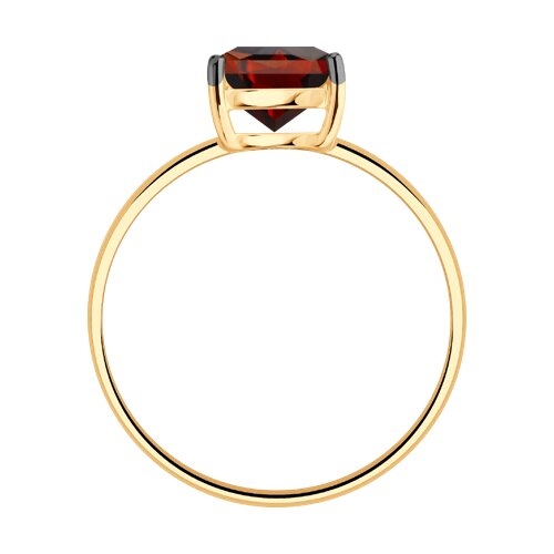 Кольцо из серебра с аметистом и фианитами