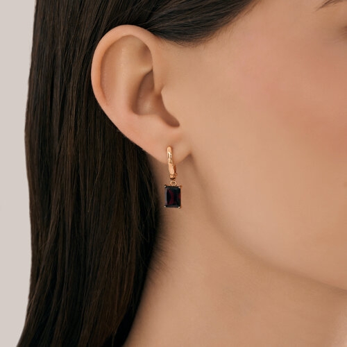 Кольцо из серебра с позолотой и гранатом