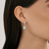 Серьги из серебра с топазами