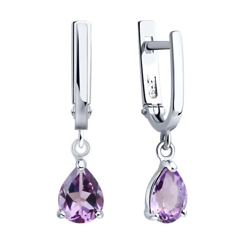 Подвеска из серебра с аметистом