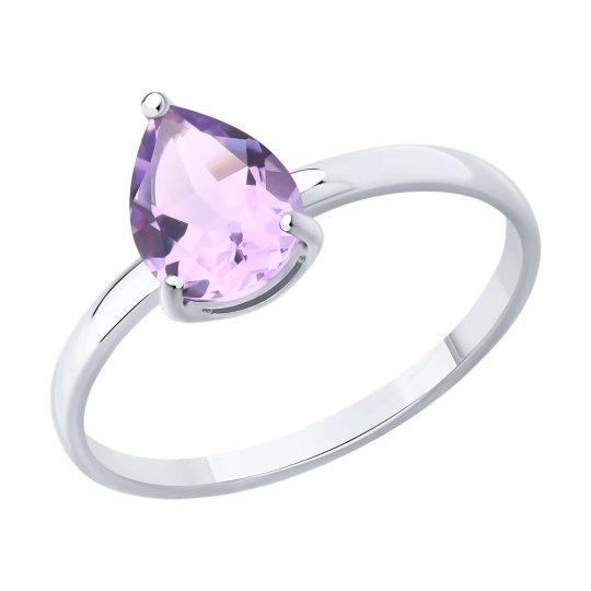 Подвеска из серебра с аметистом