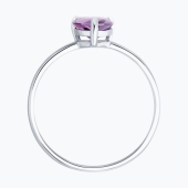 Кольцо из серебра с аметистом