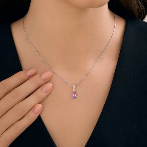 Подвеска из серебра с фианитами