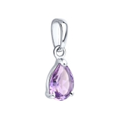 Подвеска из серебра с аметистом