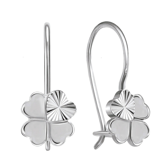 Серьги из серебра с фианитами