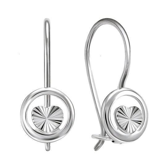 Серьги из серебра с янтарем