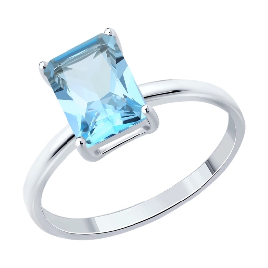 Серьги из серебра с топазами