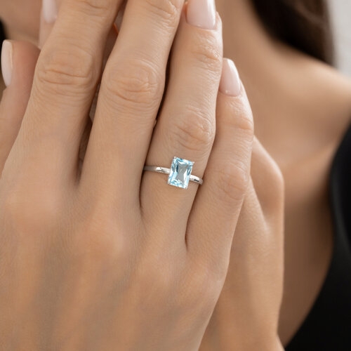 Серьги из серебра с топазами