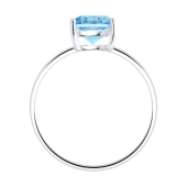 Кольцо из серебра с топазом